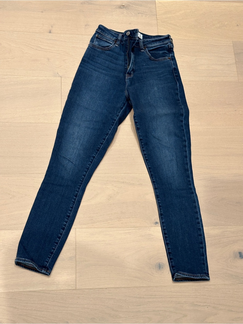 Abercrombie & Fitch Dark Indigo High-Rise Skinny Jeans